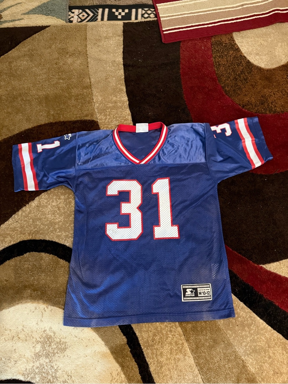 NFL New York Giants rare vintage starter football jersey size M 10–12